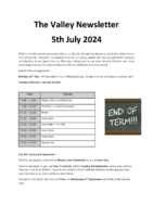 2024-07-05 Weekly Headteacher’s Letter