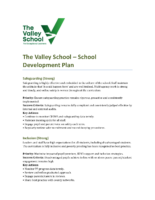 The Valley School – School Development Plan Sept2025